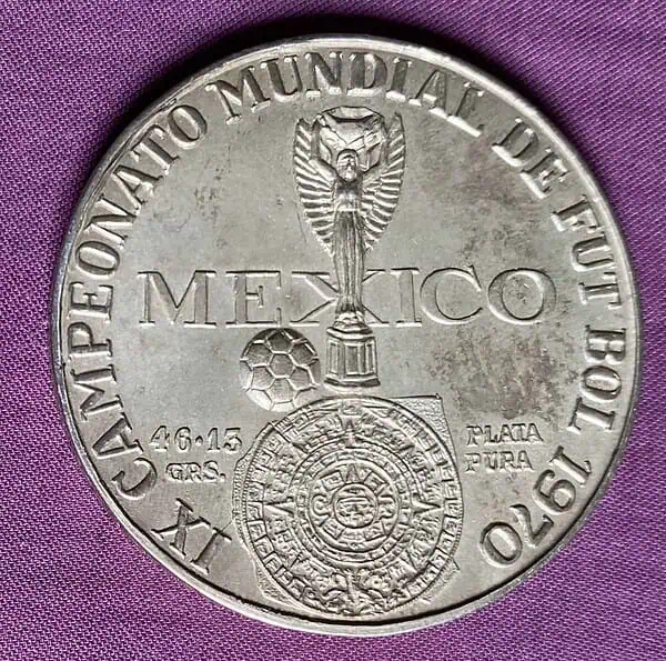 Medalla Mundial de Fútbol Mexico 1970