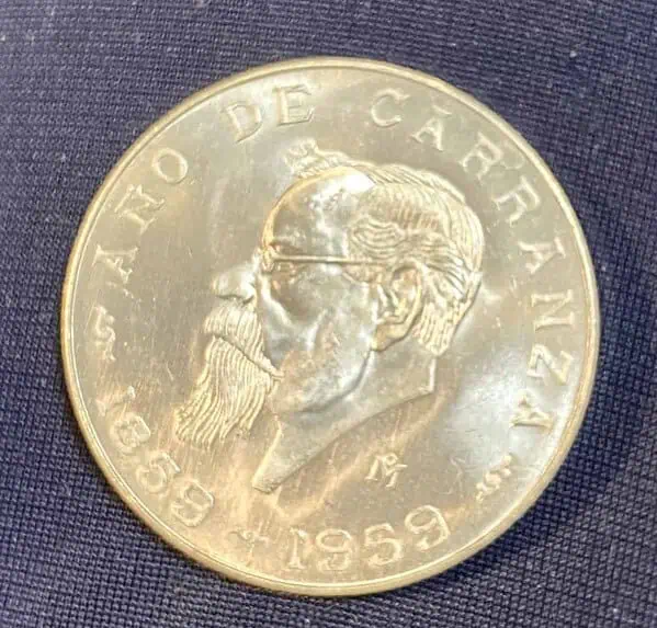 Mexico 5 Pesos Año de Carranza 1959 - Image 2