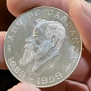Mexico 5 Pesos Año de Carranza 1959