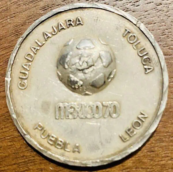 Medalla.Mundial de Fútbol.Mexico 1970 - Image 2