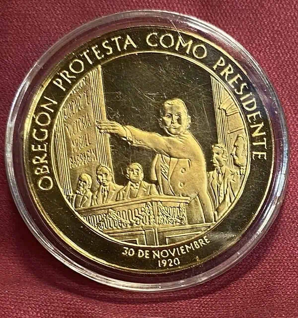Mexico.Medalla.Alvaro Obregón