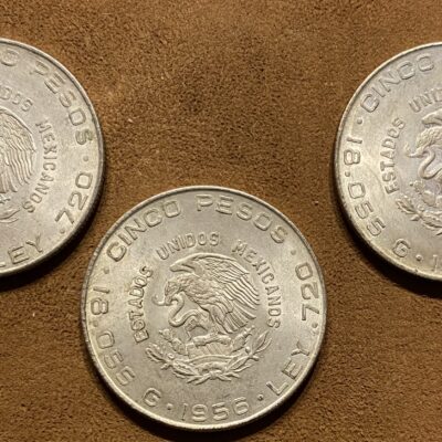 Mexico.5Pesos.1955,1956,1957
