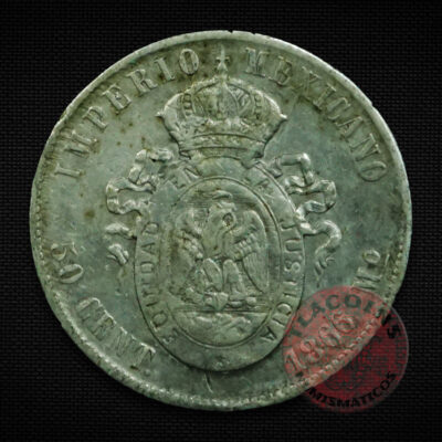 50 centavos.Mexico. 1866