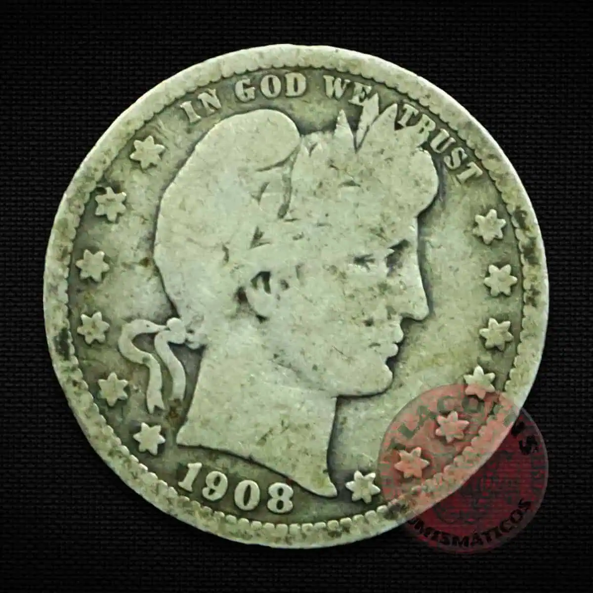 25 centavos. EEUU. 1908