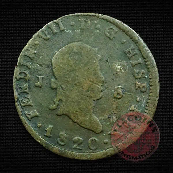 8 maravedies, Juvia, 1820