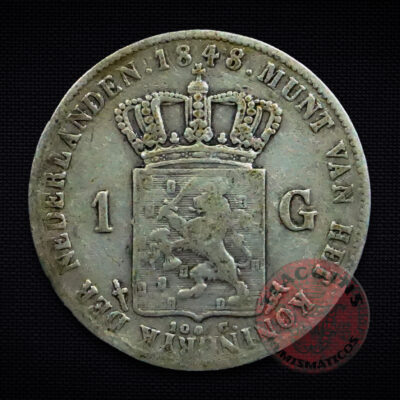 Países bajos.1 Gulden.1848