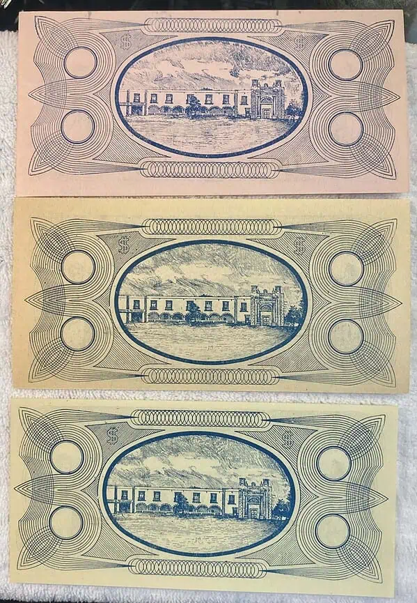 BILLETES ESTADO DE MEXICO 5,20,50 CENTAVOS HACIENDA DE SAN MIGUEL SOLIS - Image 2