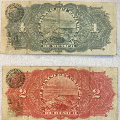 Banco.Estado.de.Mexico.1y2Pesos.1914