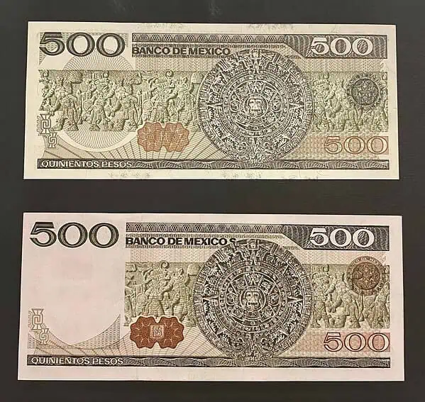 Mexico.2Piezas.500Pesos.1981-1984 - Image 2