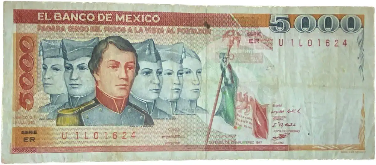Mexico. 5000 pesos.1983