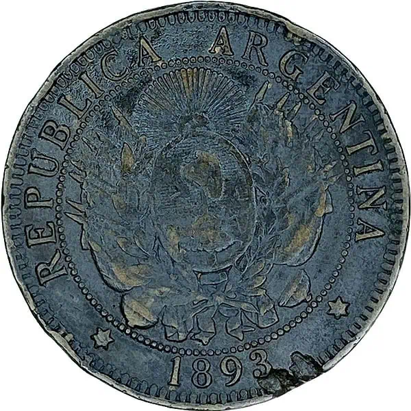Argentina. 2 centavos. 1893 - Image 2
