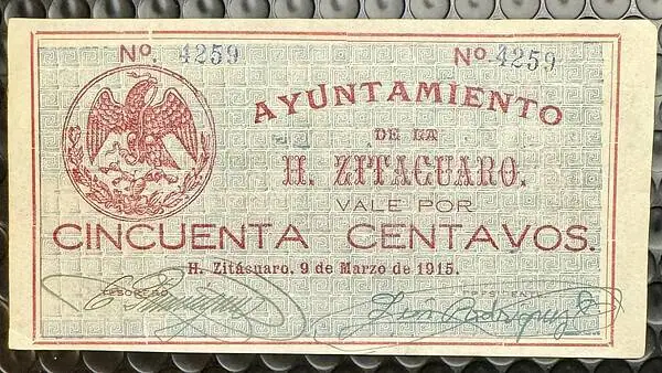 Zitacuaro.50Cents.1915