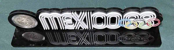 México 25Pesos 1968 Acrilico Conmemorativo - Image 2
