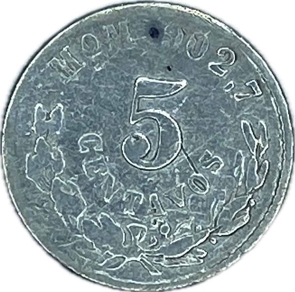 Mexico. 5 centavos. 1900