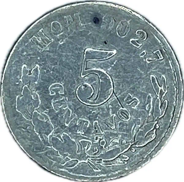 Mexico. 5 centavos. 1900