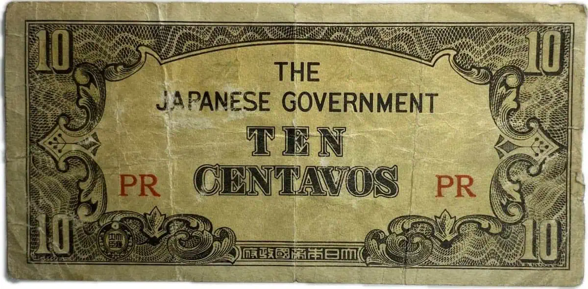 Japon. 10 centavos. 1944