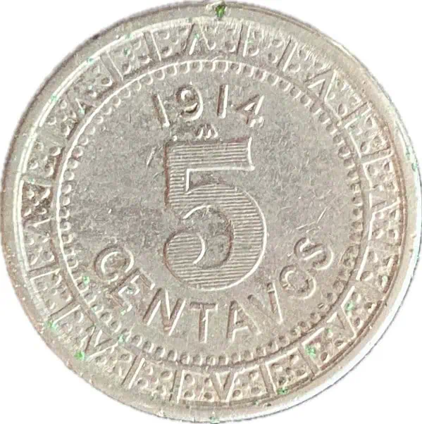 Mexico. 5 centavos. 1914