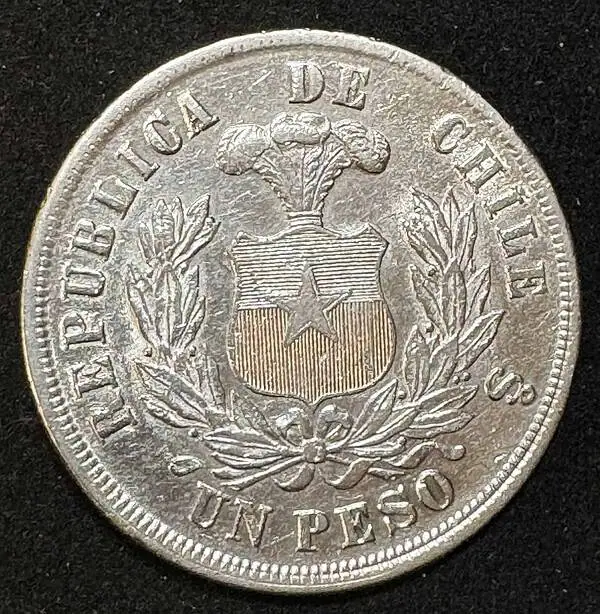 Chile 1 Peso de Plata 1884 - Image 2