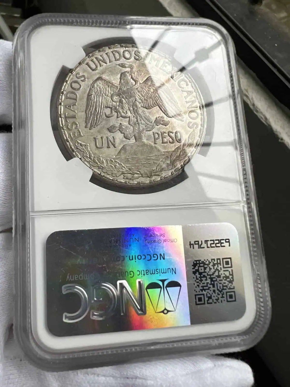 peso caballito 1912 certificado MS62 - Image 4