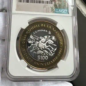 quijote de la mancha proof certificado pf67 ultracameo