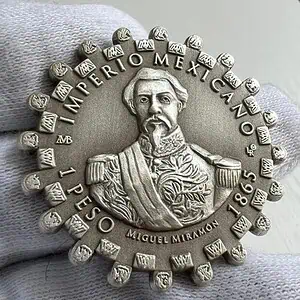 Medalla 1 Peso Alternativo Max y Miguel Miramon