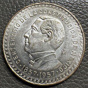 México 1 Peso Juárez 1957