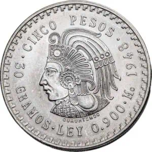 México 5 Pesos 1948 Cuauhtemoc