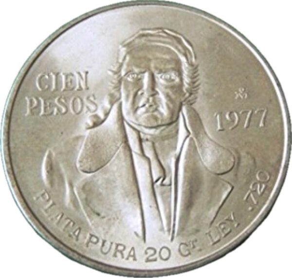 México 100 pesos 1977 Morelos