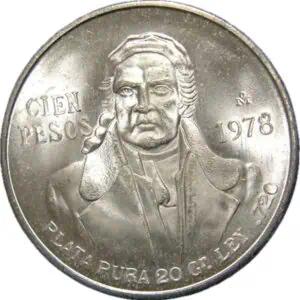 México 100 pesos 1978 Morelos