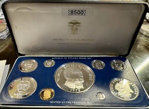 Set de 9 Monedas Panamá 1975
