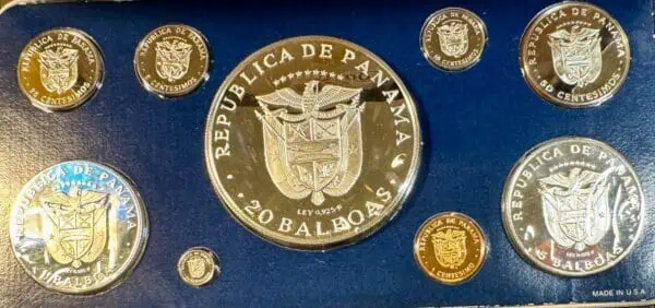 Set de 9 Monedas Panamá 1975 - Image 3