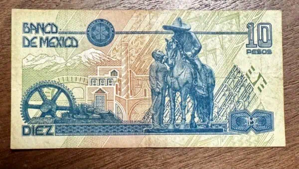 México 10 Pesos 1996 Emiliano Zapata - Image 2