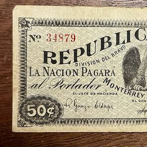 Monterrey Nuevo León 50 Centavos 1914