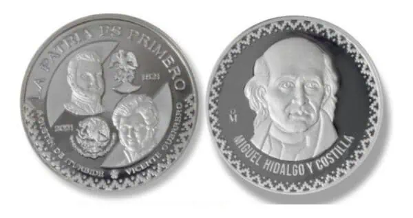 Medalla Bicentenario de la Independencia México 1821-2021