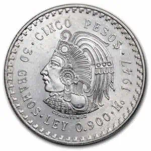 México 5 Pesos 1947 Cuauhtemoc