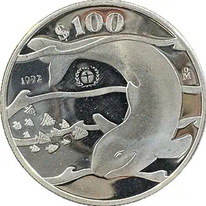 México 100 Pesos Plata 1992