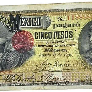Mexico. 5 pesos. 1905