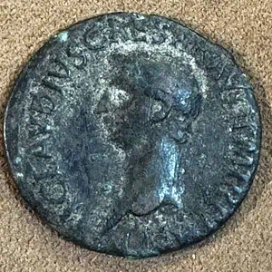 Roma AS de Bronce Emperador Claudio I