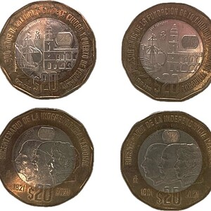 Mexico. Conjunto de monedas de 20 pesos. 2019.2021