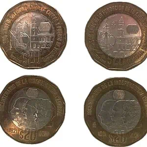 Mexico. Conjunto de monedas de 20 pesos. 2019.2021