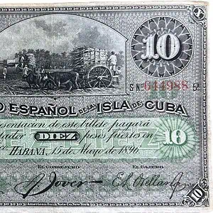 Cuba. Conjunto de billetes.1896