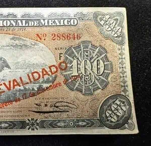 Mexico 100 pesos 1914 Revalidado