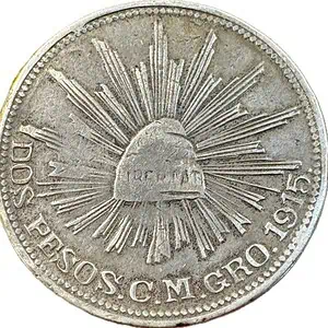 Campo Morado Guerrero 2 pesos 1915