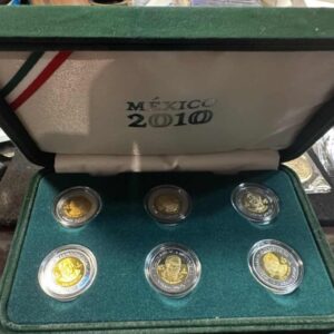 Set 6 Monedas 5 Pesos Proof 2010