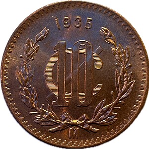 Mexico.10 centavos.1935