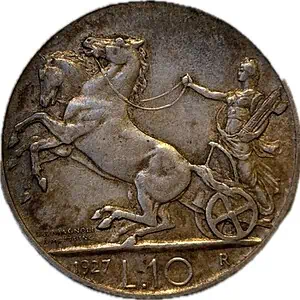 Italia.10 liras.1927