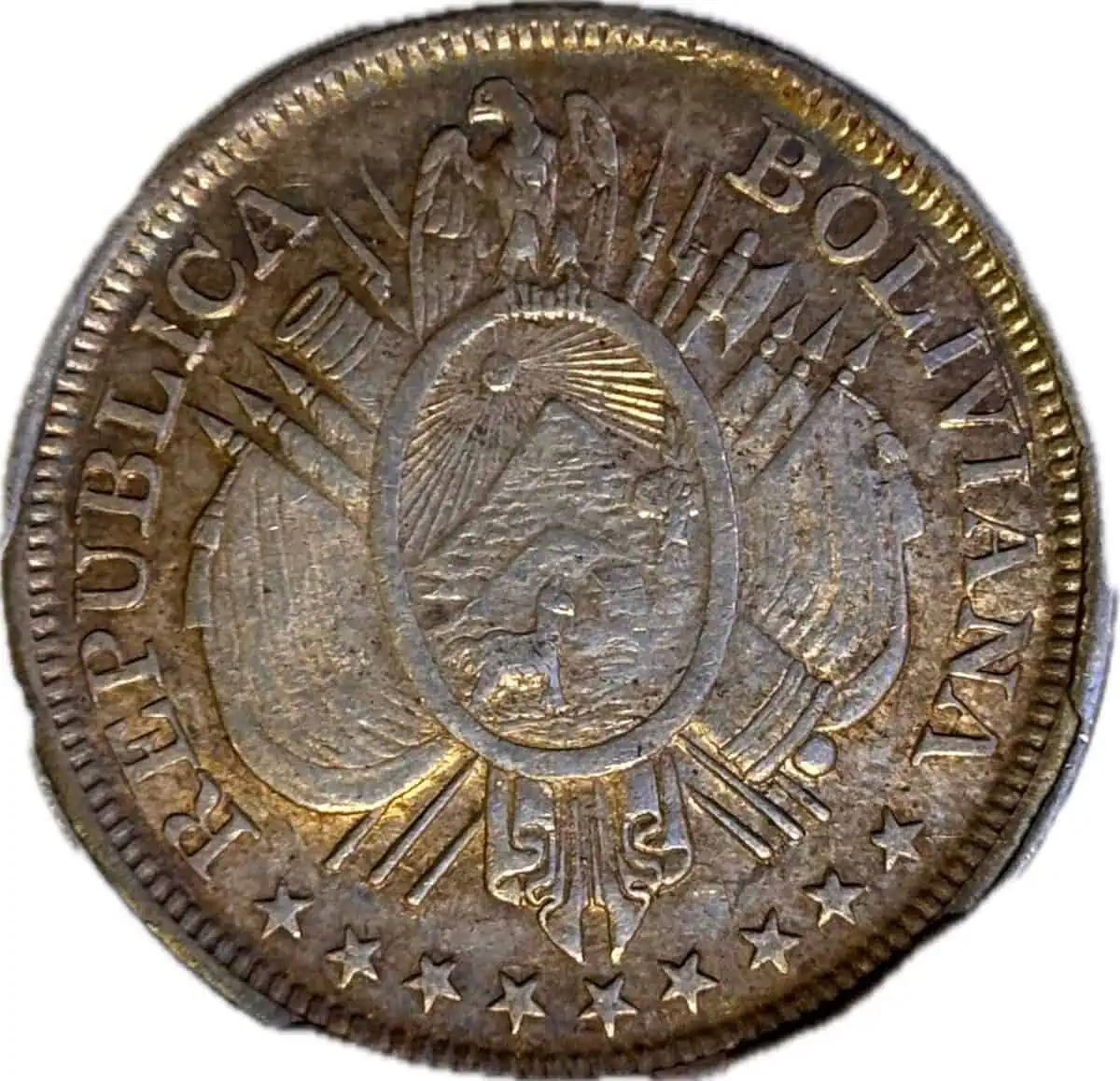Bolivia.1/2 Boliviano.1899 - Image 2