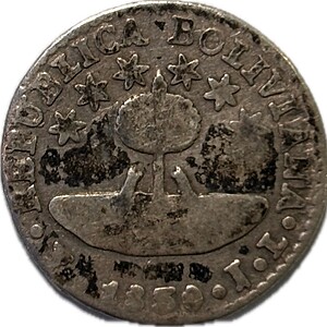 Bolivia.1/2 Sol.1859-1863