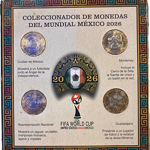 Mexico.Album 20 pesos Mundial Futbol.2026