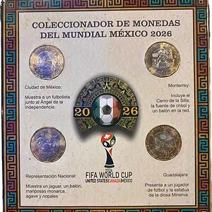 Mexico.Album 20 pesos Mundial Futbol.2026